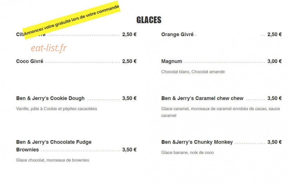Start pizza — carte page 4