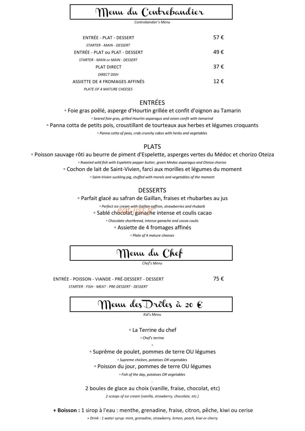 La Maison du Douanier — carte page 1