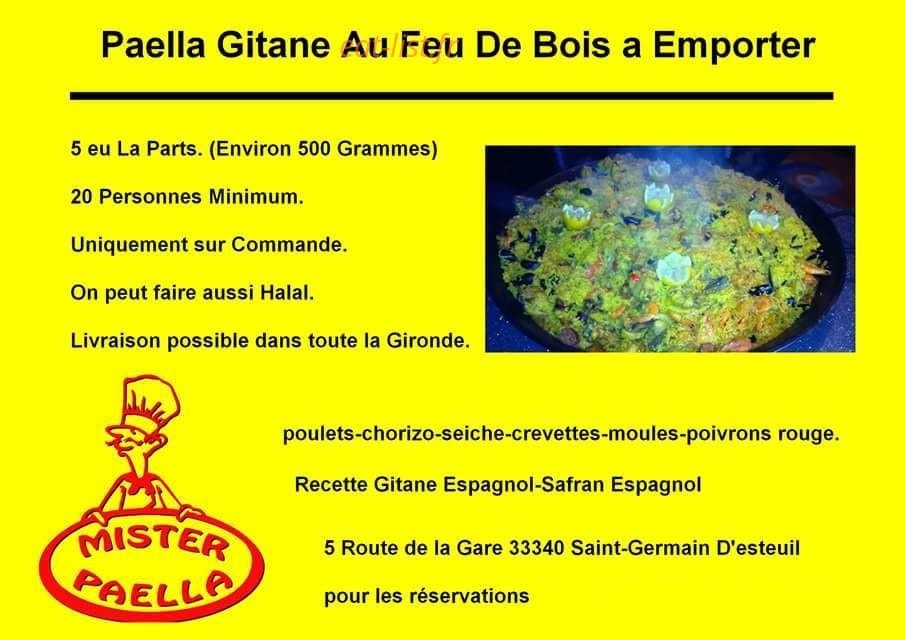 Paella Gitane A Saint Germain D Esteuil Carte Menu Et Photo