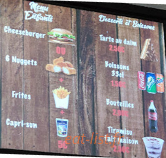 L'oriental Burger & Tacos — carte page 1