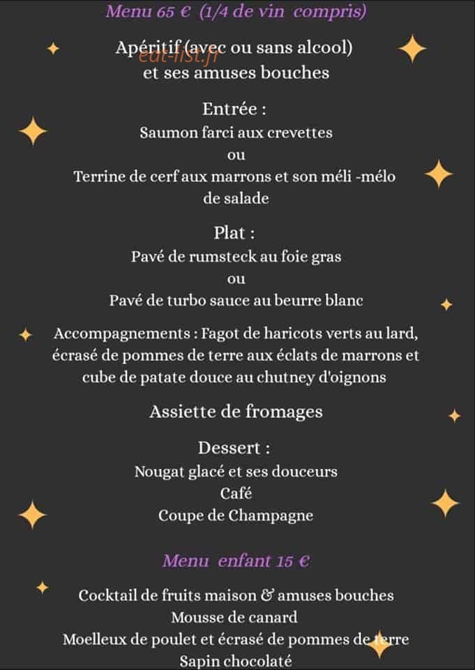 Carte et menu de La guinguette de La Cadie à Mouliets et Villemartin — Les menus