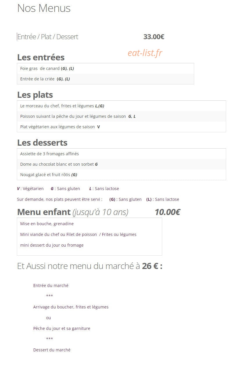 Comptoir De Genès — carte page 2