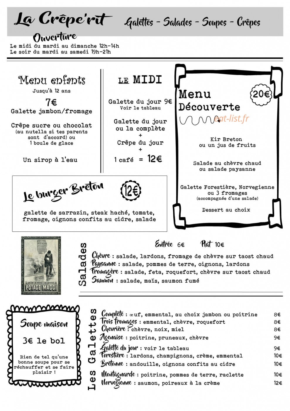 La crêpe'rit — carte page 1