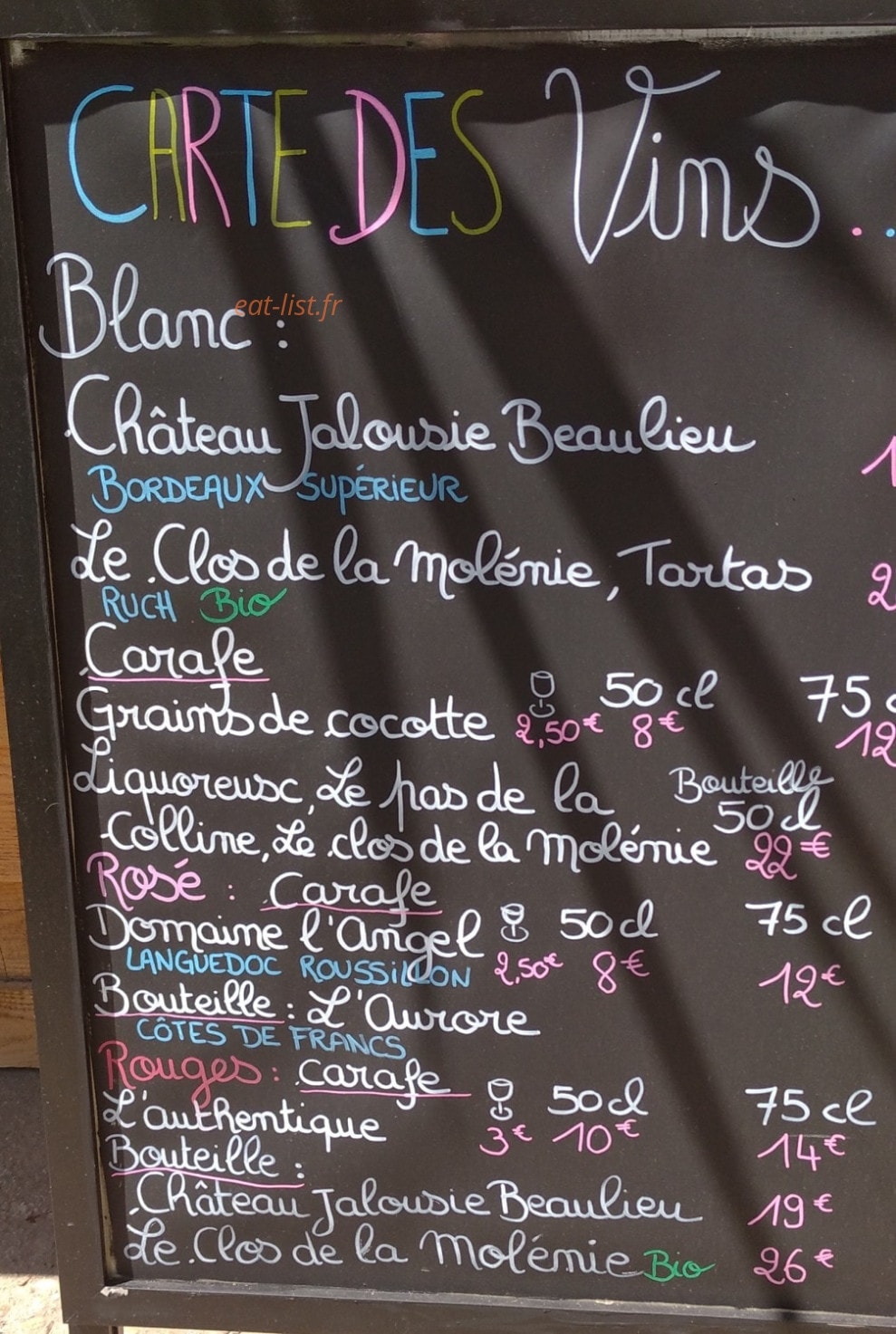Les Soeurs Guinguette — carte page 4