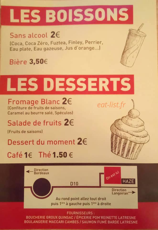 Lilie's Burger — carte page 4