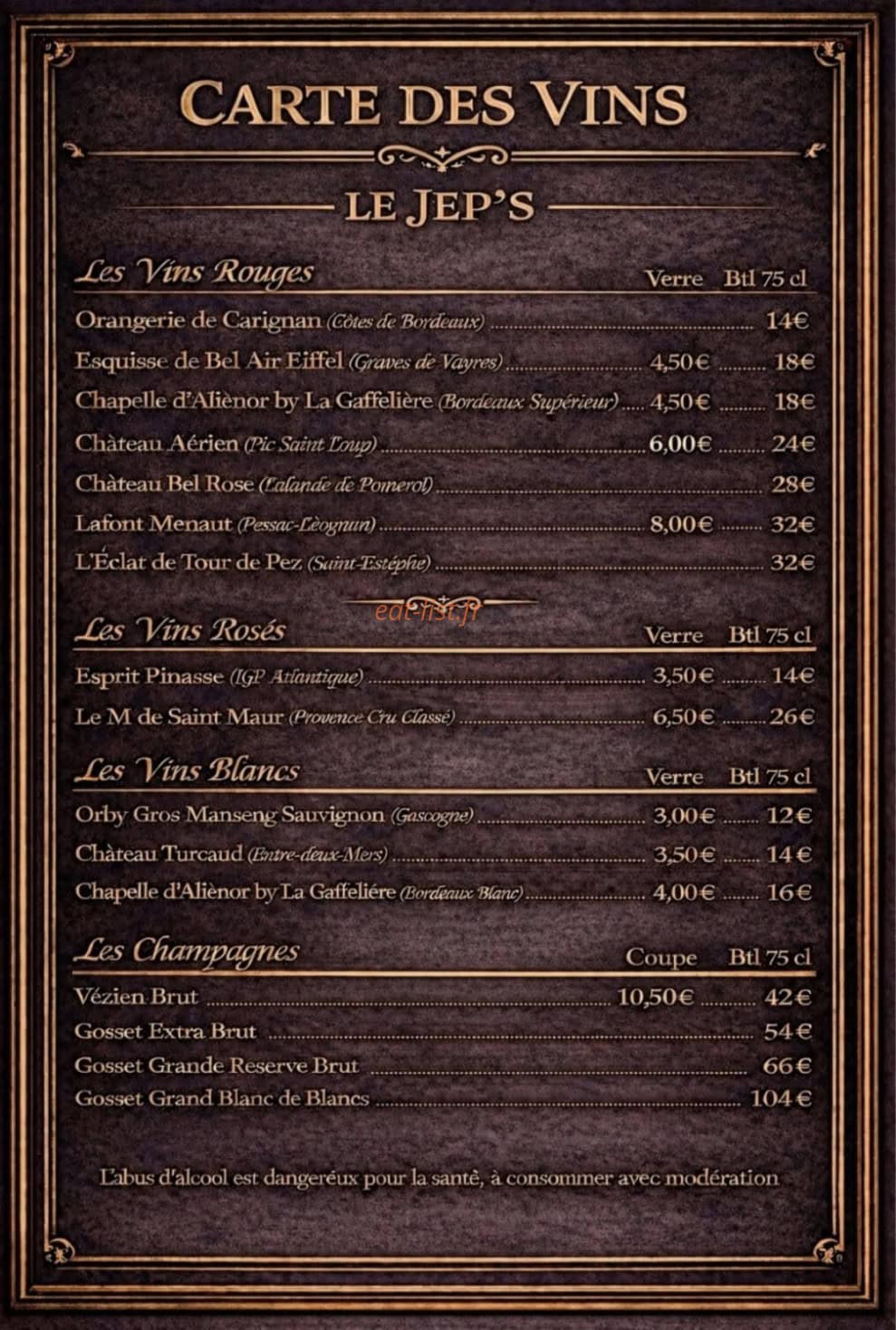 Le Jep’s — carte page 2