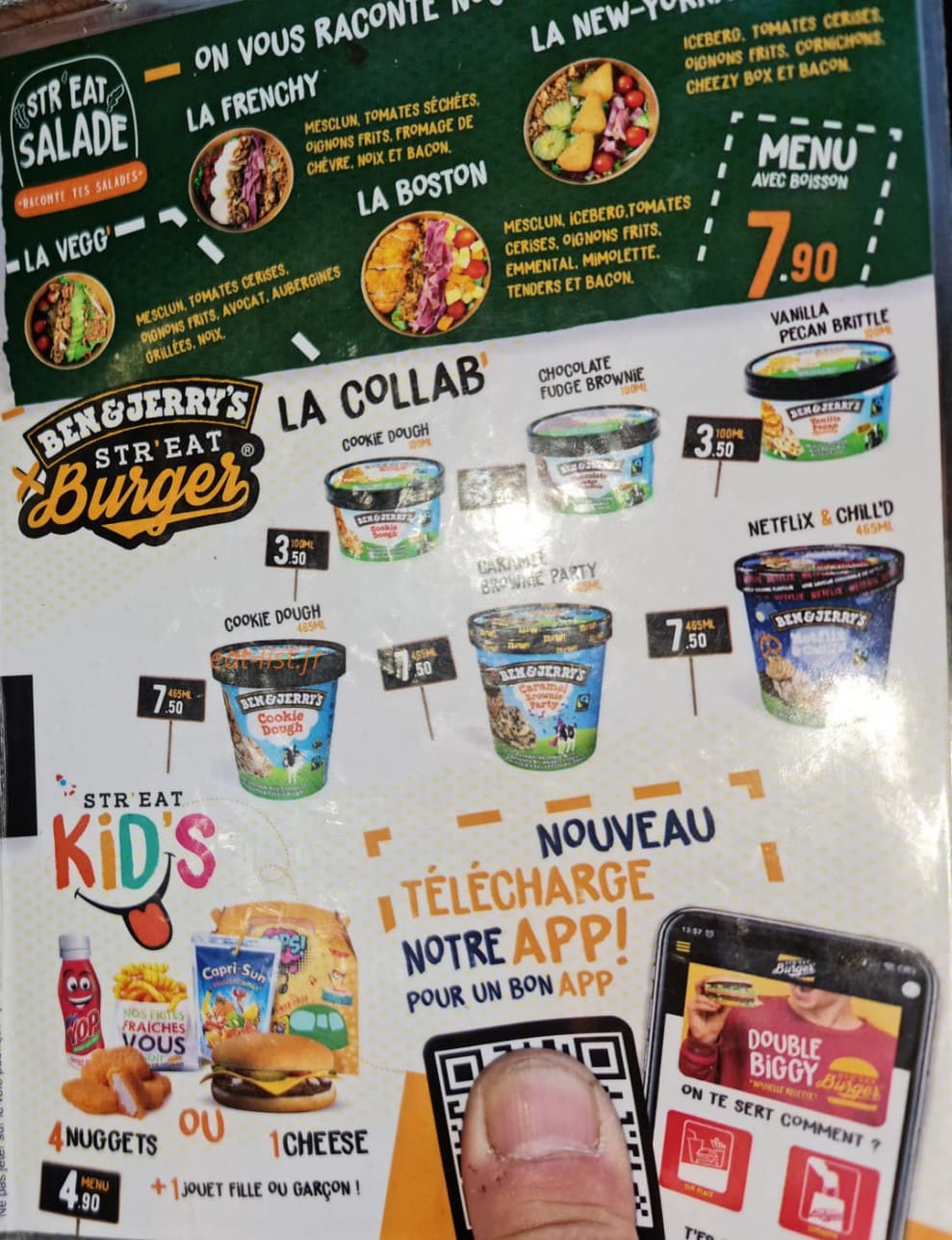 Str'eat Burger — carte page 2