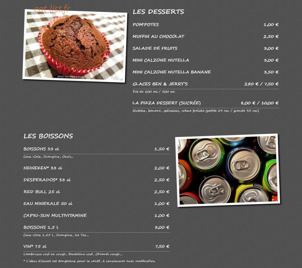 Détour Pizza — carte page 7