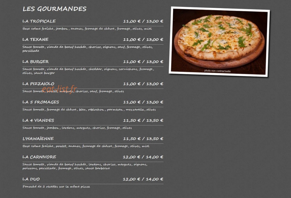 Détour Pizza — carte page 3