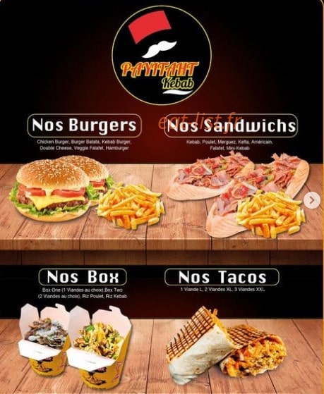 Payitaht Kebab — carte page 1