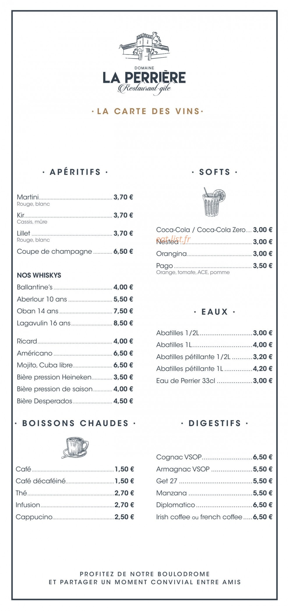 Domaine La Perrière — carte page 3