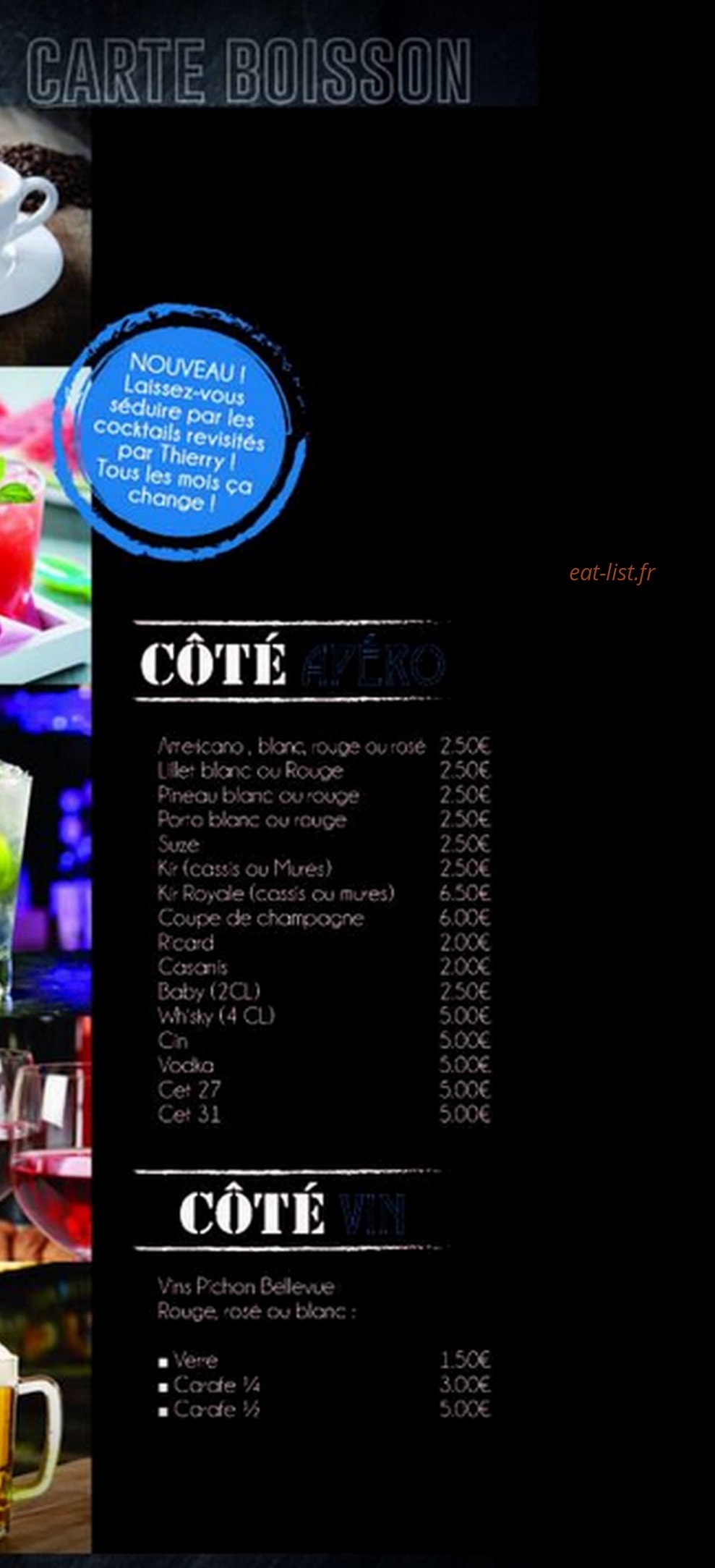 Tress"Bar — carte page 1