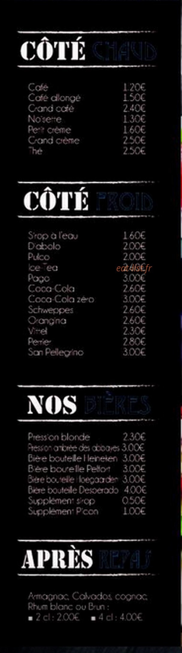 Tress"Bar — carte page 2
