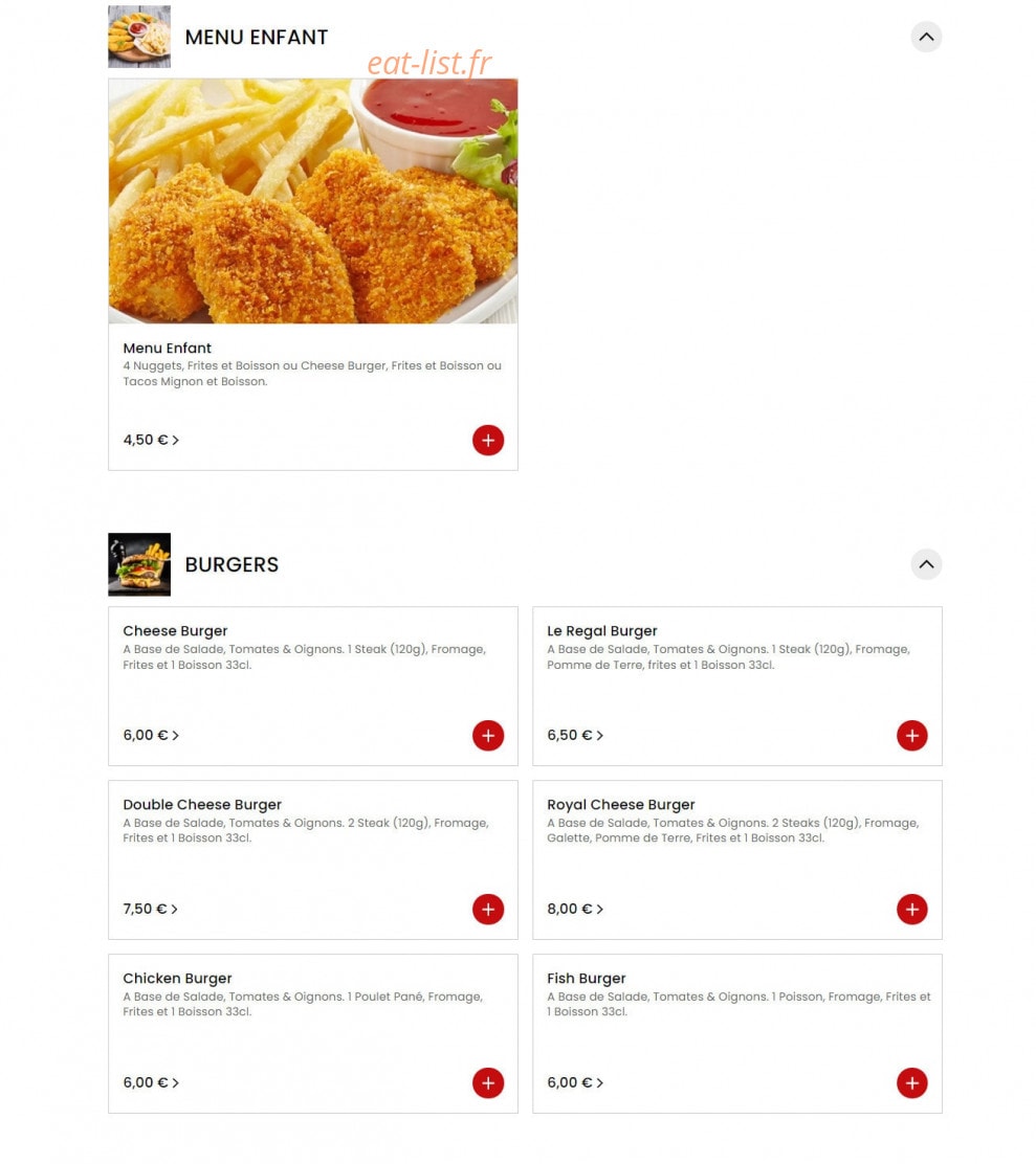 Elya Tacos Burger — carte page 1
