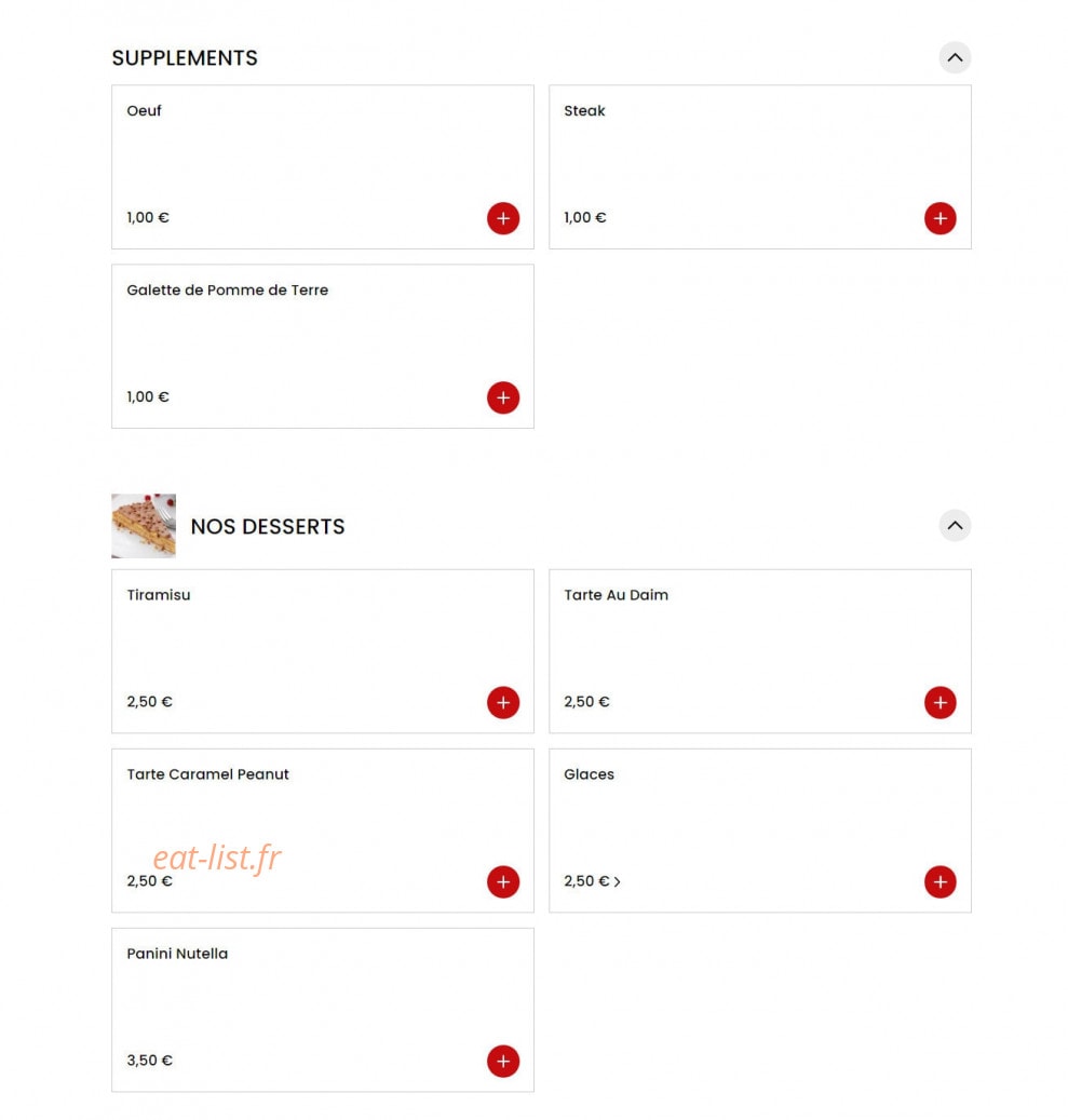 Elya Tacos Burger — carte page 4