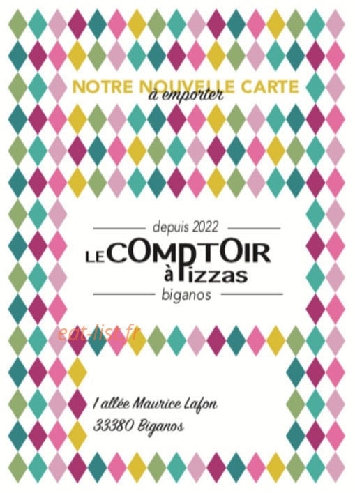 Le comptoir à pizzas — carte page 1
