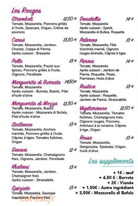 Le comptoir à pizzas — carte page 3