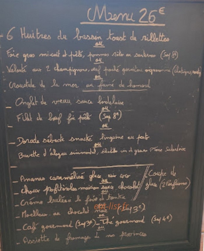 Le Millésime — carte page 1