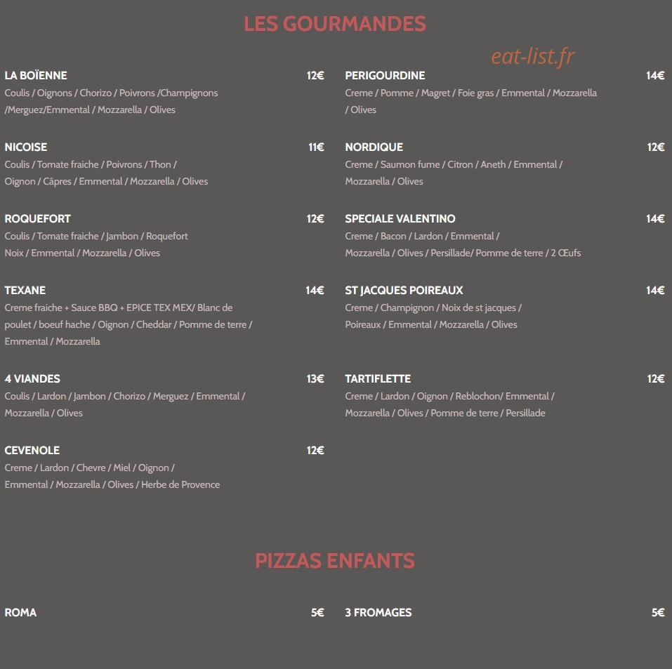 Pizza and Golf — carte page 2