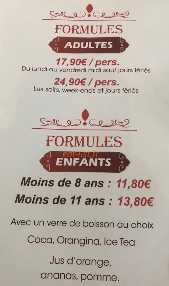 Royal Gourmand — carte page 2