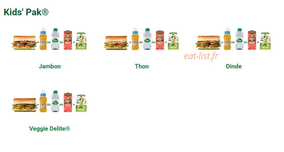 Subway — carte page 4