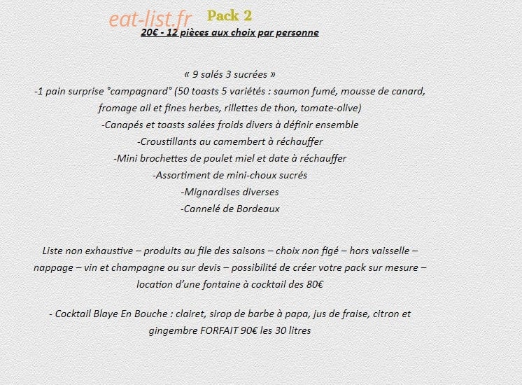 Blaye en Bouche — carte page 5