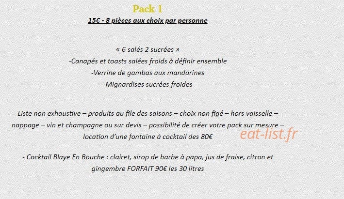 Blaye en Bouche — carte page 4