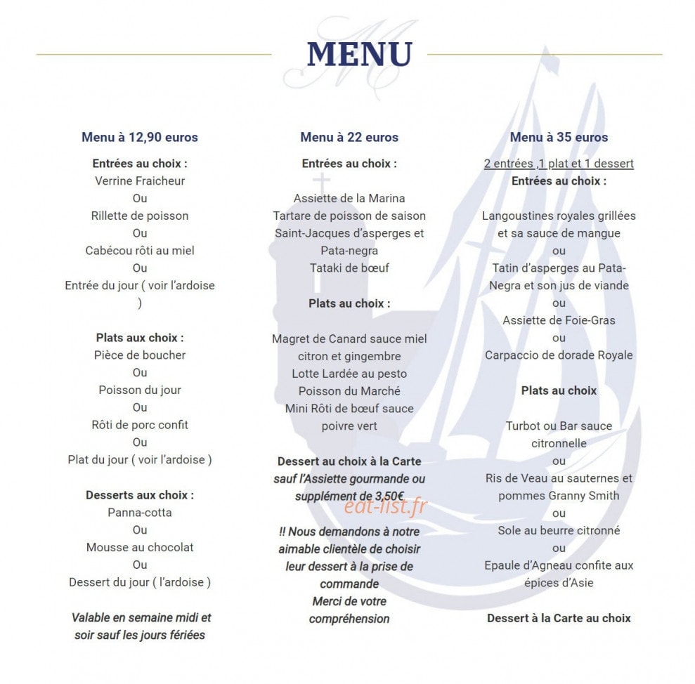 La Marina Blaye — carte page 1