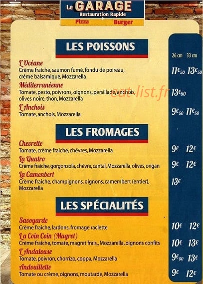 Le garage — carte page 3