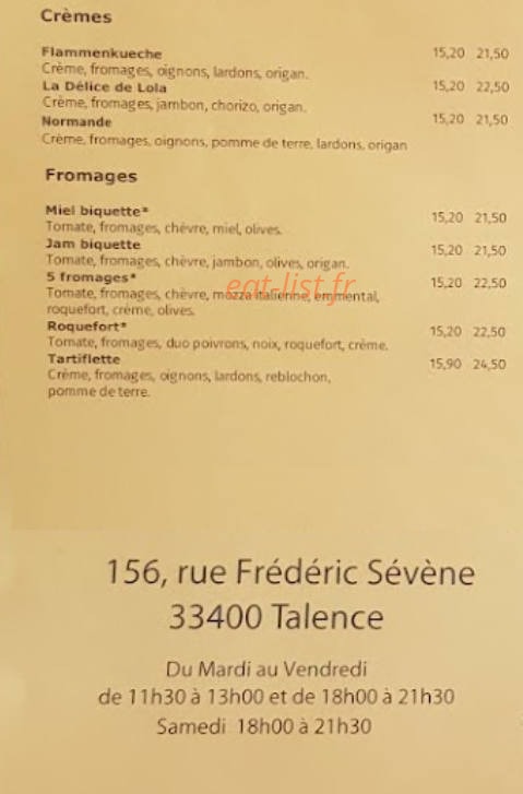 A Ma Pizza — carte page 2
