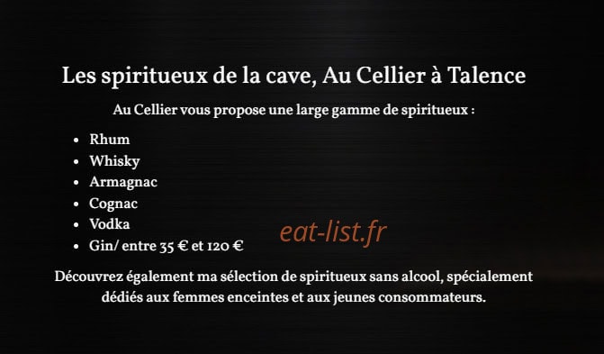 Au Cellier — carte page 2