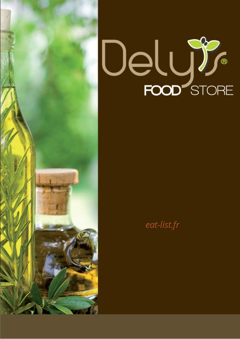Dely's Food Store — carte page 1