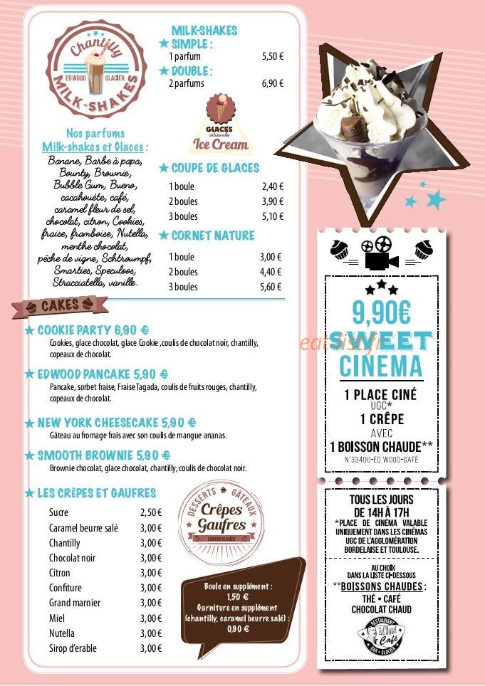 Ed wood café — carte page 14