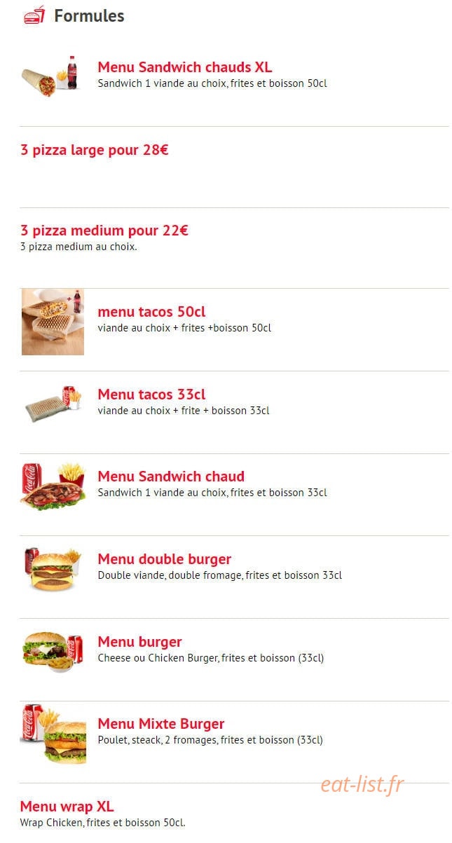 Fac' Kebab — carte page 1