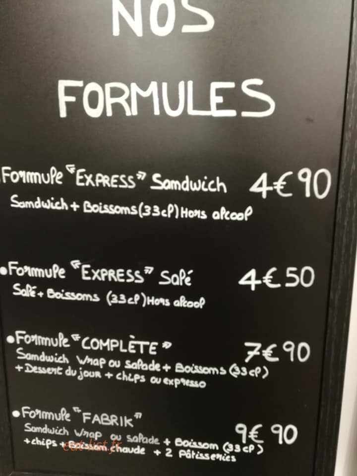 La Fabrik — carte page 3