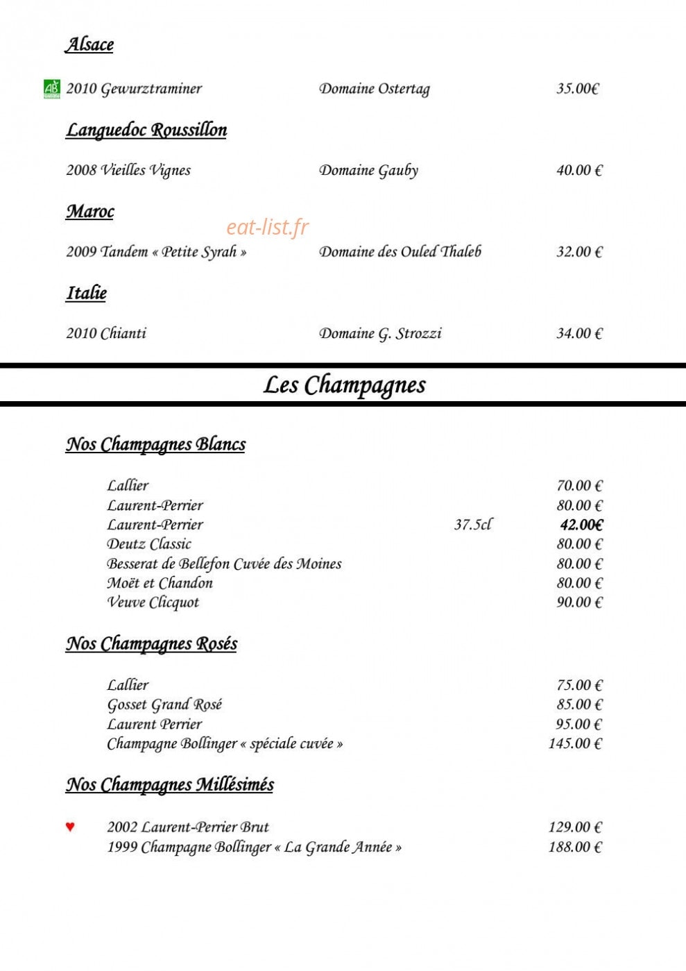 La reserve — carte page 16