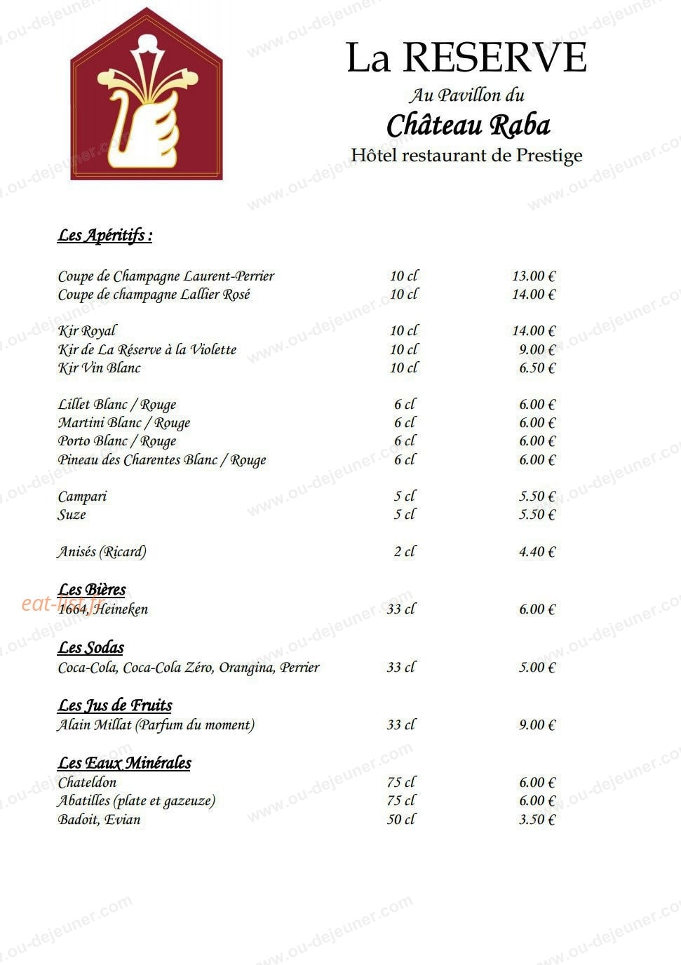 La reserve — carte page 10