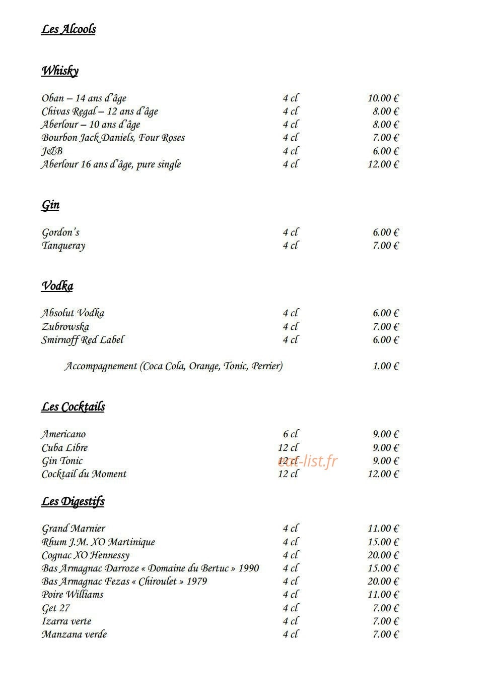 La reserve — carte page 11