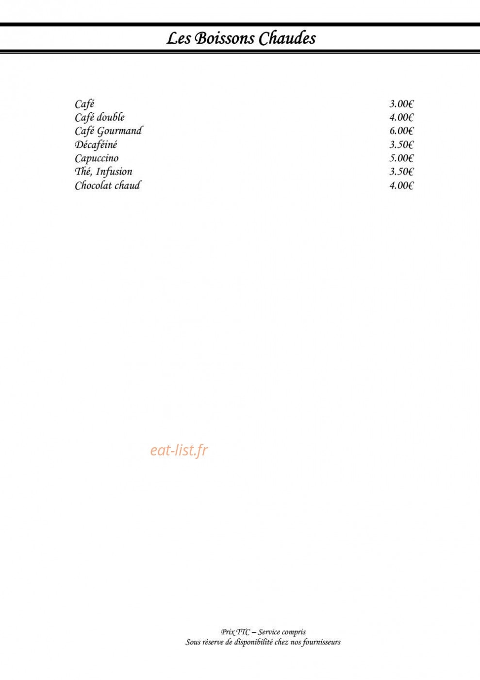 La reserve — carte page 17