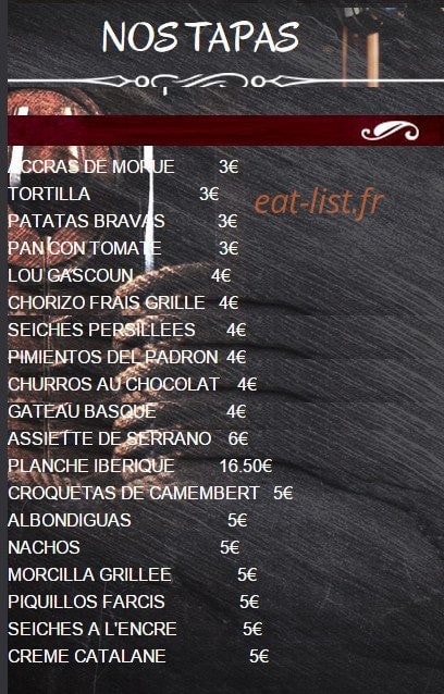 Le bistrot des bouchons — carte page 2