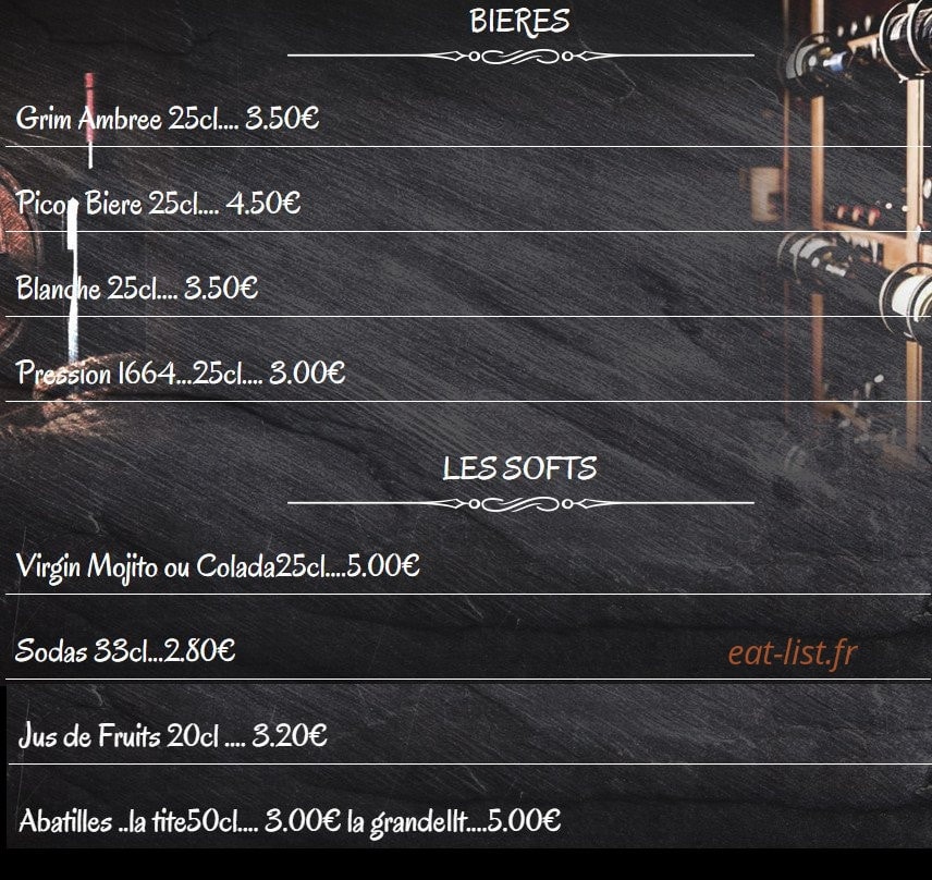 Le bistrot des bouchons — carte page 6