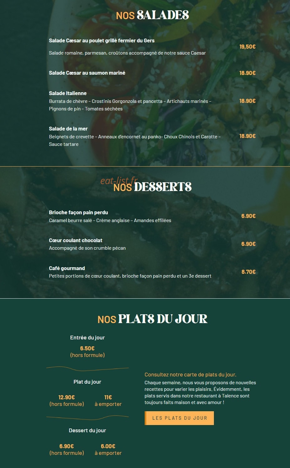 Le café de l'horloge — carte page 2
