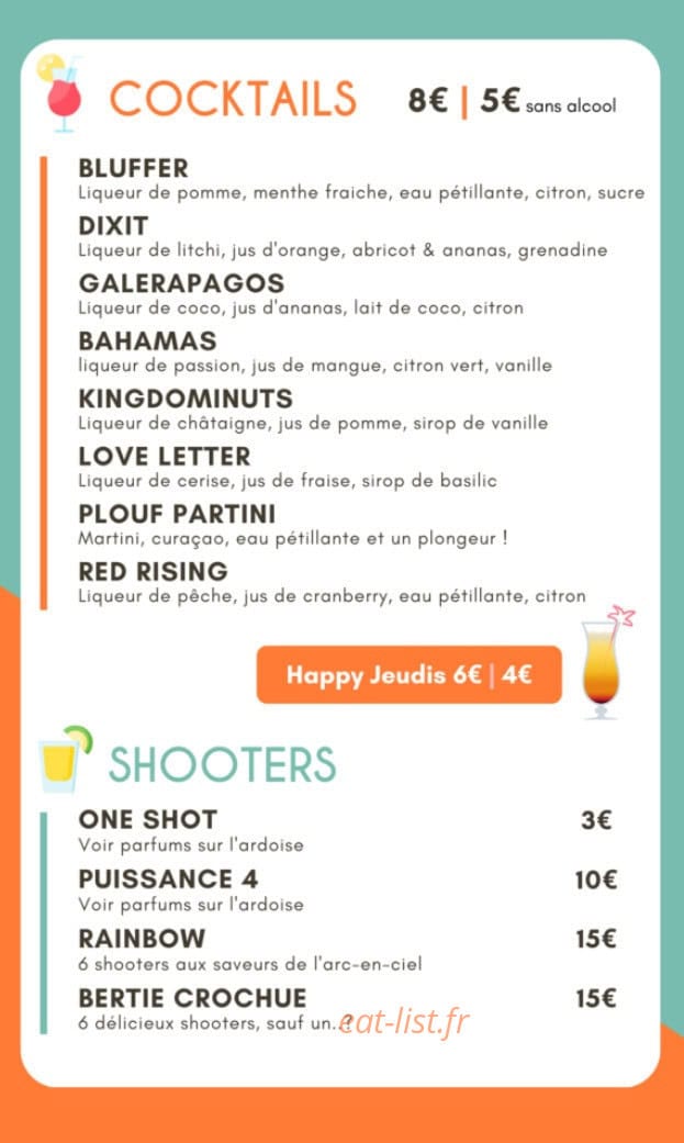 Le Dé Caféiné — carte page 3