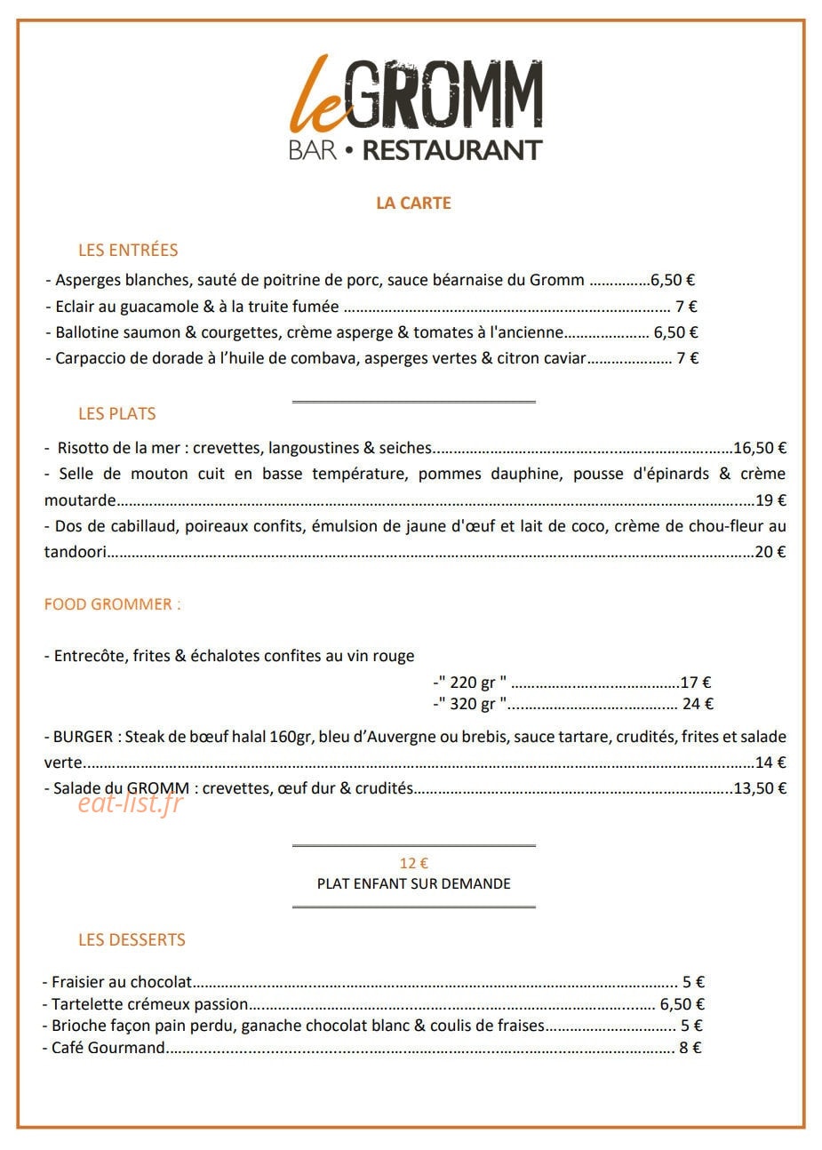 Le Gromm — carte page 1