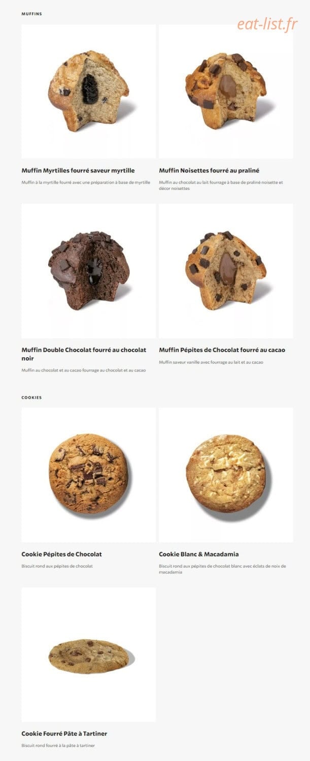 Starbucks Coffee — carte page 16