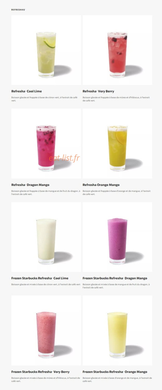 Starbucks Coffee — carte page 6