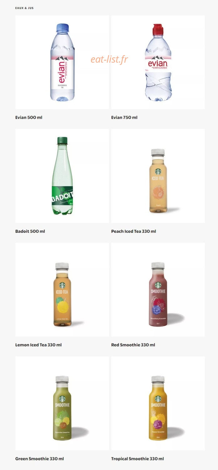 Starbucks Coffee — carte page 12