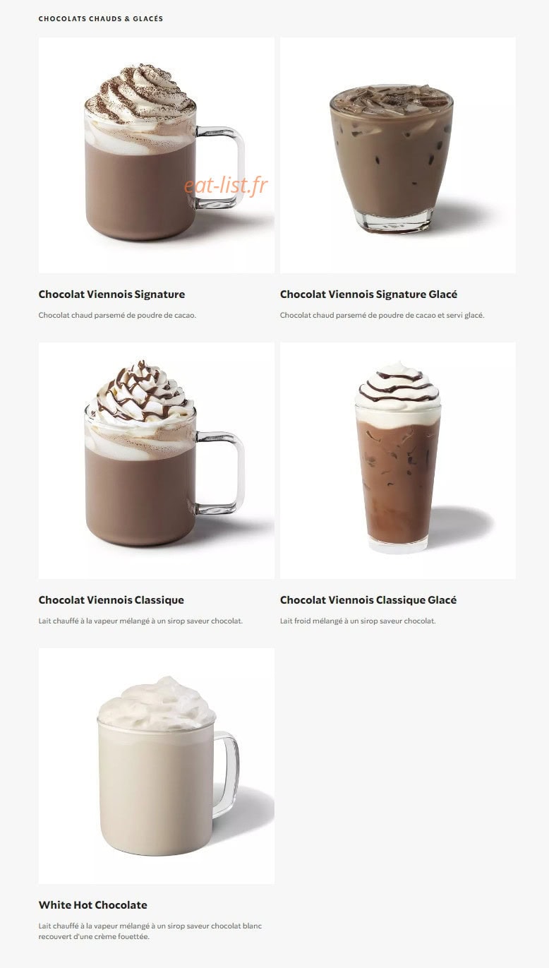Starbucks Coffee — carte page 5