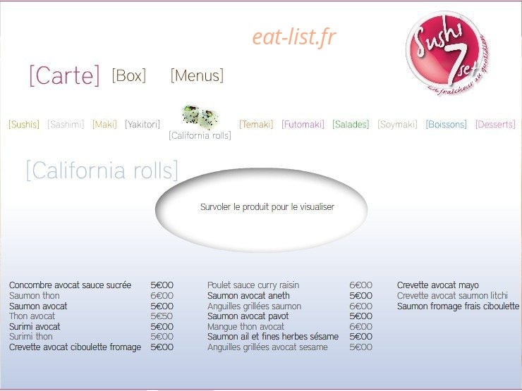 Sushi 7 — carte page 5