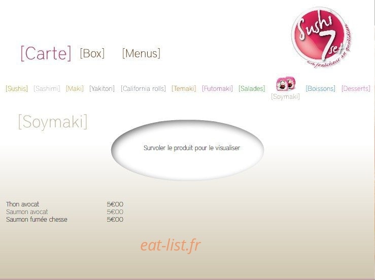 Sushi 7 — carte page 9